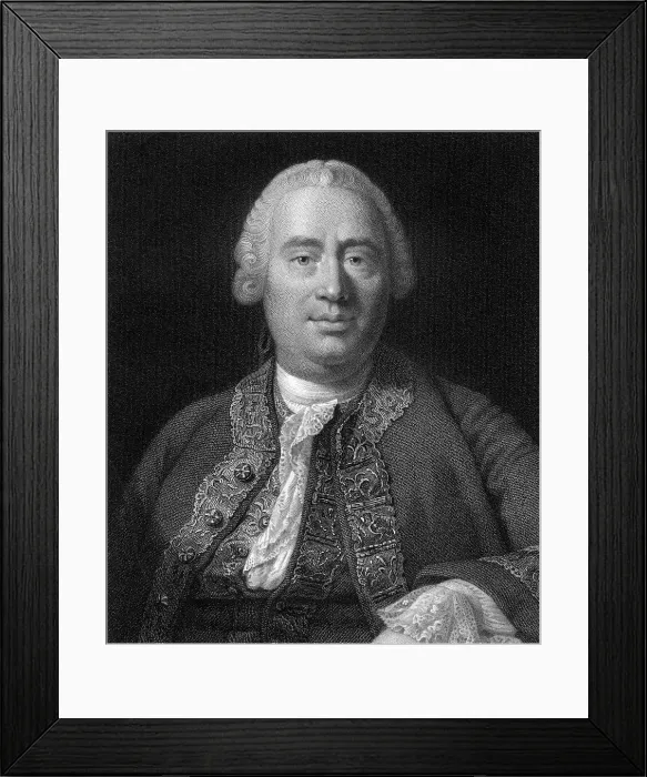Framed Print : David Hume, 18th century Scottish philosopher, economist and historian, (1845). Artist: W Holl Framed Print : David Hume, 18th century Scottish philosopher, economist and historian, (1845). Artist: W Holl