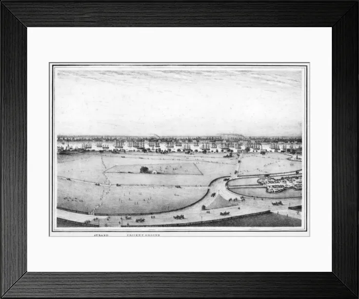 Framed Print : Strand and cricket ground, panorama of Calcutta, India, c1840s. Artist: Frederick Fiebig Framed Print : Strand and cricket ground, panorama of Calcutta, India, c1840s. Artist: Frederick Fiebig