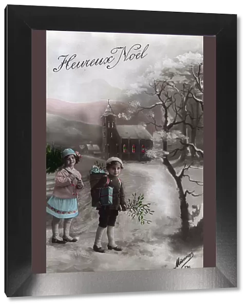 Heureux Noel, (Happy Christmas), c1900-1919(?). Artist: Mesange