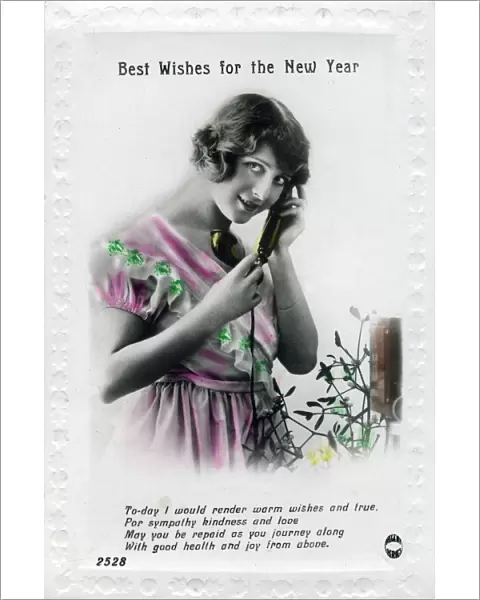 Best Wishes for the New Year, greetings card, c1920s(?)