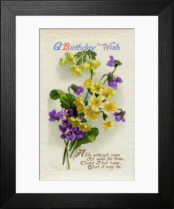 Framed Print : Birhday card, c1934 Framed Print : Birhday card, c1934