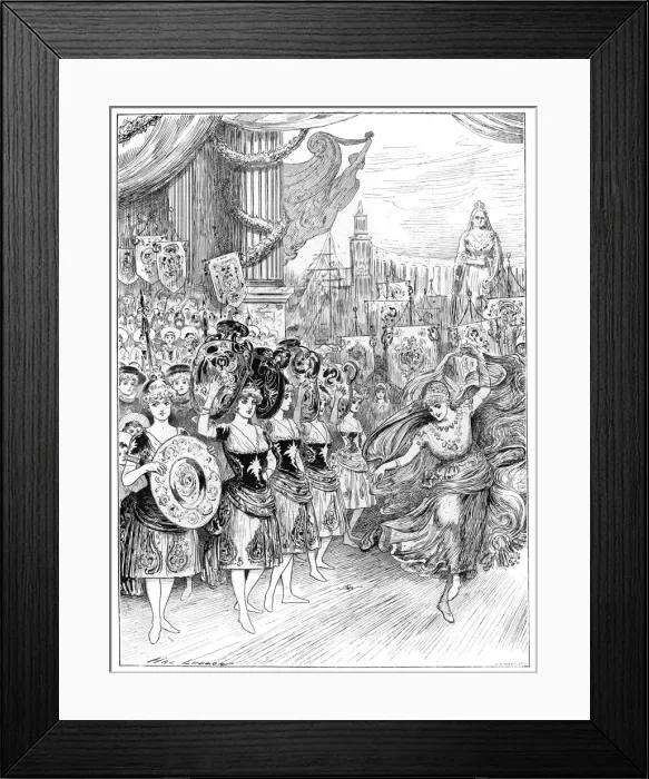 Framed Print : Scene from the pantomime The Forty Thieves at Dury Lane Theatre, London, 1887 Framed Print : Scene from the pantomime The Forty Thieves at Dury Lane Theatre, London, 1887