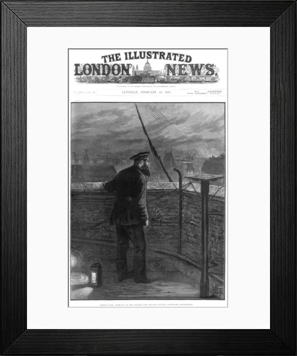 Framed Print : London fires, 1887 Framed Print : London fires, 1887