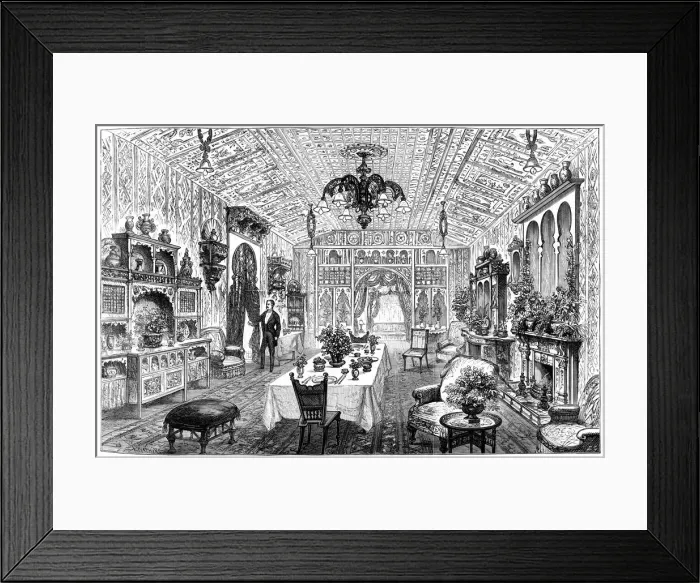 Framed Print : The Luncheon Room at the Town Hall, Birmingham, West Midlands, 1887 Framed Print : The Luncheon Room at the Town Hall, Birmingham, West Midlands, 1887