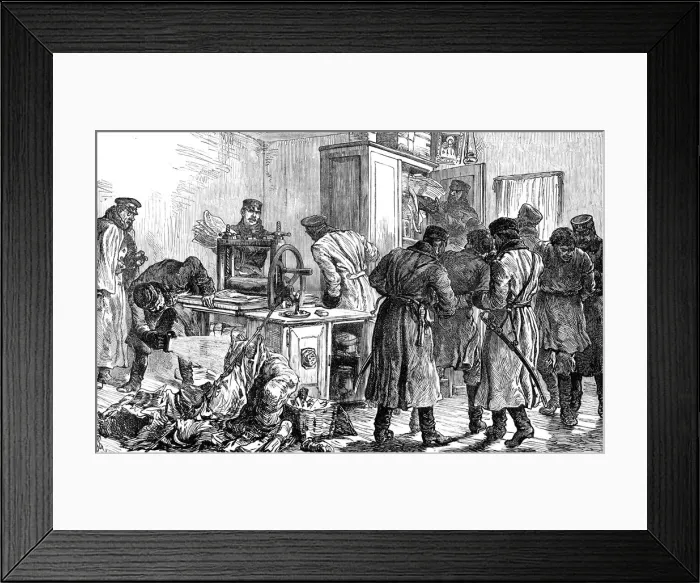 Framed Print : Police discovering a nihilist printing press, St Petersburg, Russia, 1887 Framed Print : Police discovering a nihilist printing press, St Petersburg, Russia, 1887