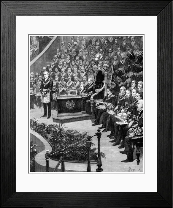 Framed Print : Grand Masonic gathering, 1887 Framed Print : Grand Masonic gathering, 1887