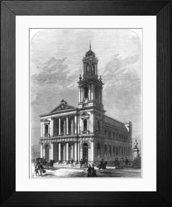 Framed Print : The City Temple, Holborn Viaduct, London, 1875 Framed Print : The City Temple, Holborn Viaduct, London, 1875