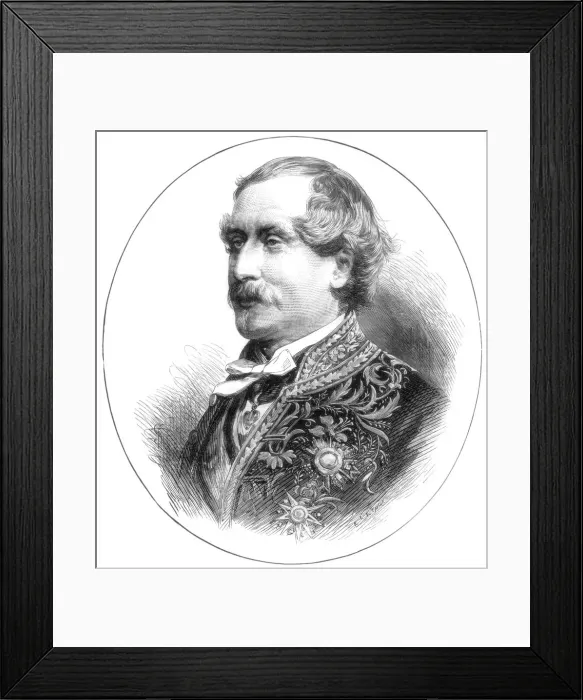 Framed Print : Count de Jarnac, French Ambassador in London, 1875. Artist: R&E Taylor Framed Print : Count de Jarnac, French Ambassador in London, 1875. Artist: R&E Taylor