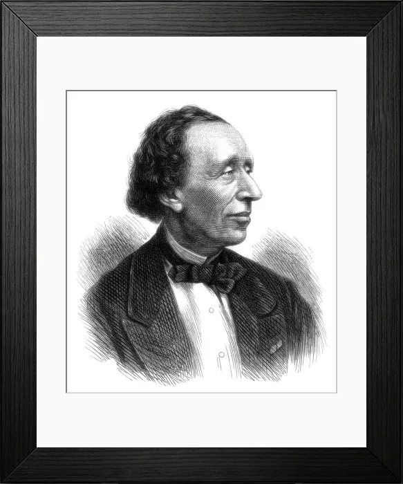 Framed Print : Hans Christian Andersen, Danish poet and author of fairy tales, 1875 Framed Print : Hans Christian Andersen, Danish poet and author of fairy tales, 1875