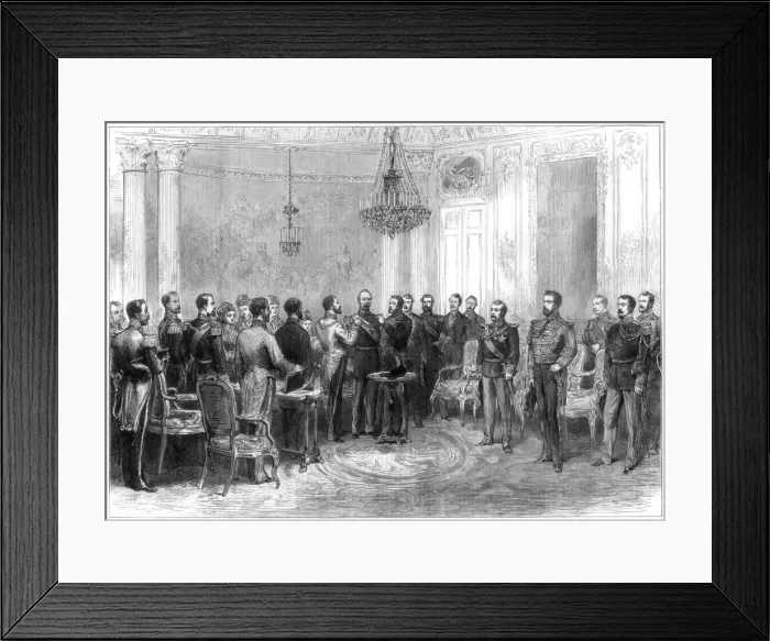 Framed Print : Investiture of Marshal MacMahon with the Spanish Order of the Golden Fleece, 1875 Framed Print : Investiture of Marshal MacMahon with the Spanish Order of the Golden Fleece, 1875
