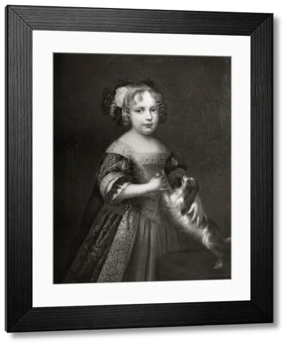Framed Print : Princess (later Queen) Anne, c1670-1675 (1906) Framed Print : Princess (later Queen) Anne, c1670-1675 (1906)