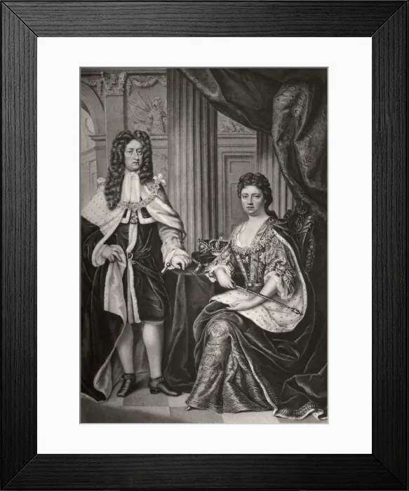Framed Print : Queen Anne and Prince George of Denmark, late 17th or early 18th century (1906) Framed Print : Queen Anne and Prince George of Denmark, late 17th or early 18th century (1906)