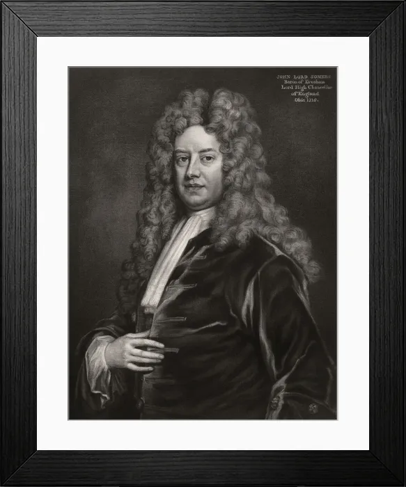 Framed Print : John Somers, 1st Baron Somers, English politician, 1700s (1906) Framed Print : John Somers, 1st Baron Somers, English politician, 1700s (1906)