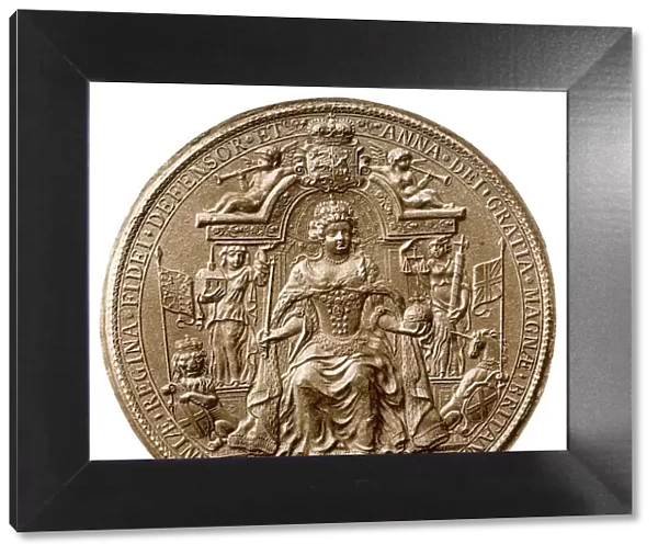 Third Great Seal of Queen Anne, obverse, 1702-1714 (1906)
