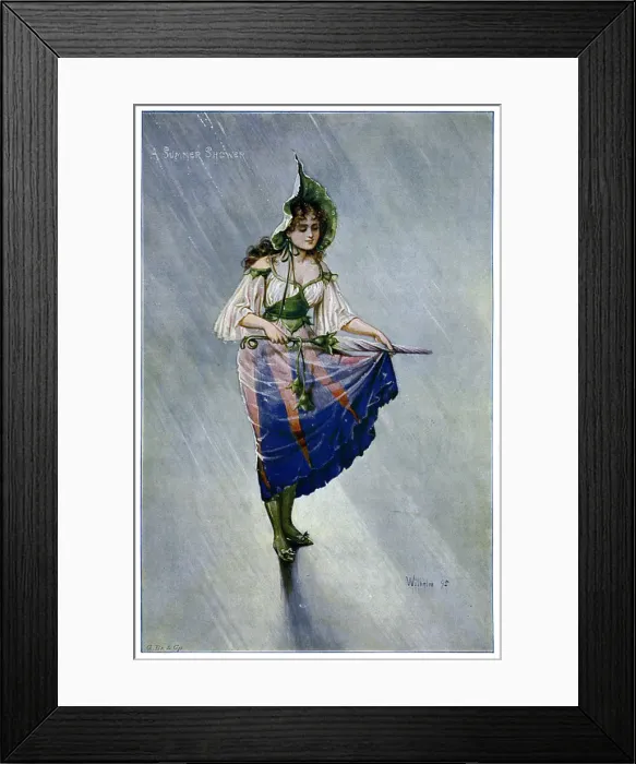 Framed Print : A Summer Shower, 1899 Framed Print : A Summer Shower, 1899