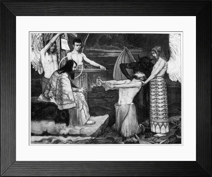 Framed Print : The Second Meeting, Christ and Judas, 1899. Artist: JF Weber Framed Print : The Second Meeting, Christ and Judas, 1899. Artist: JF Weber