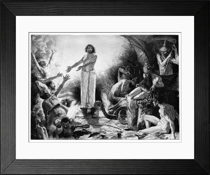 Framed Print : Christ in Hades, 1899. Artist: JF Weber Framed Print : Christ in Hades, 1899. Artist: JF Weber