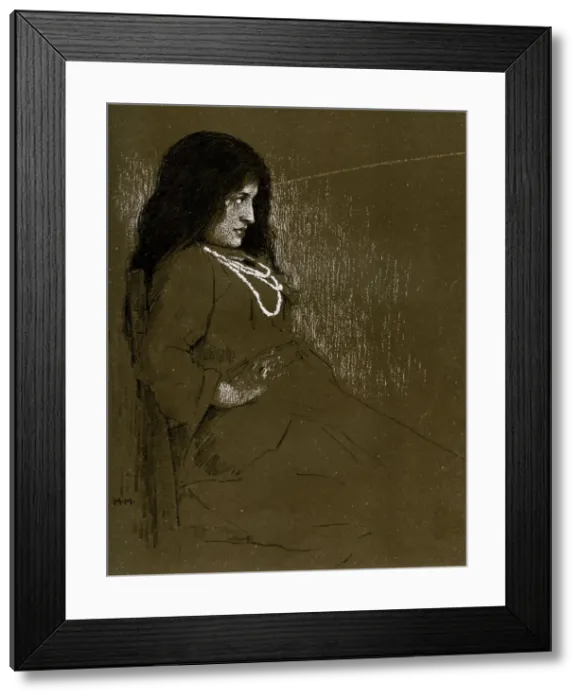 Framed Print : Miss Constance Collier in One Summers Day, 1899 Framed Print : Miss Constance Collier in One Summers Day, 1899