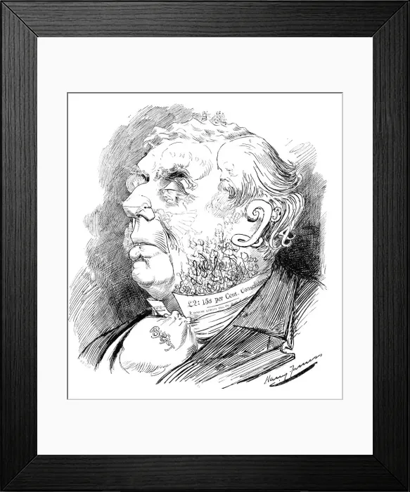 Framed Print : Puzzle head depicting British politician George Joachim Goschen, from Punch, 1899 Framed Print : Puzzle head depicting British politician George Joachim Goschen, from Punch, 1899