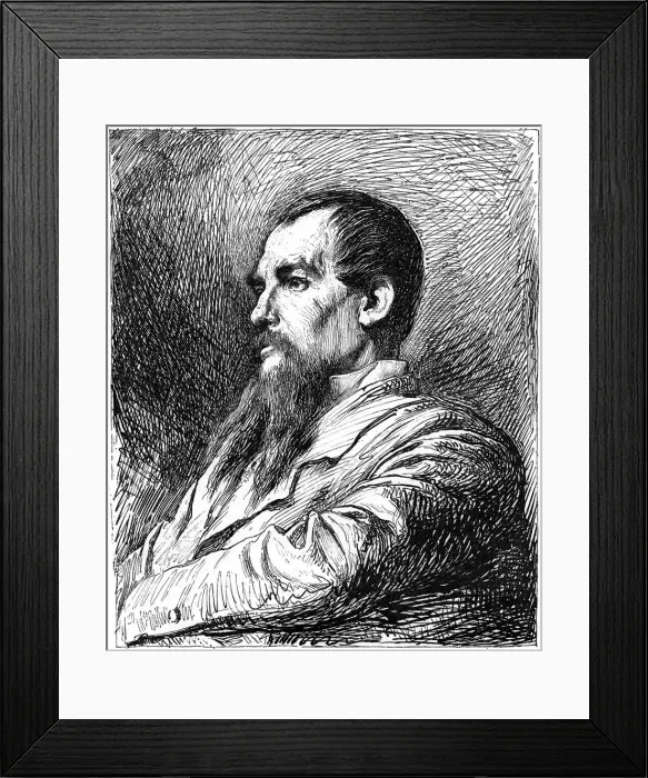 Framed Print : Captain Richard Burton, British explorer, c1880-1882. Artist: Charles Waltner Framed Print : Captain Richard Burton, British explorer, c1880-1882. Artist: Charles Waltner