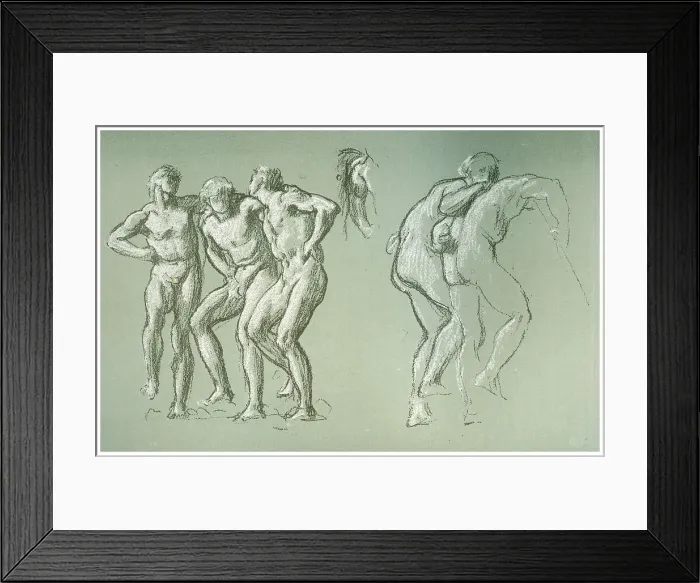 Framed Print : Study by Sir Frederic Leighton, c1880-1882. Artist: Frederic Leighton Framed Print : Study by Sir Frederic Leighton, c1880-1882. Artist: Frederic Leighton