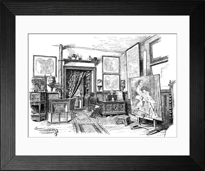 Framed Print : The smaller studio of Paul-Jacques-Aime Baudry, c1880-1882 Framed Print : The smaller studio of Paul-Jacques-Aime Baudry, c1880-1882