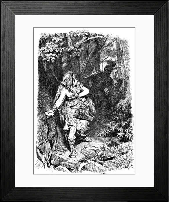 Framed Print : A Teuton maiden pursued by Romans, c1880-1882. Artist: Karl Theodor von Piloty Framed Print : A Teuton maiden pursued by Romans, c1880-1882. Artist: Karl Theodor von Piloty