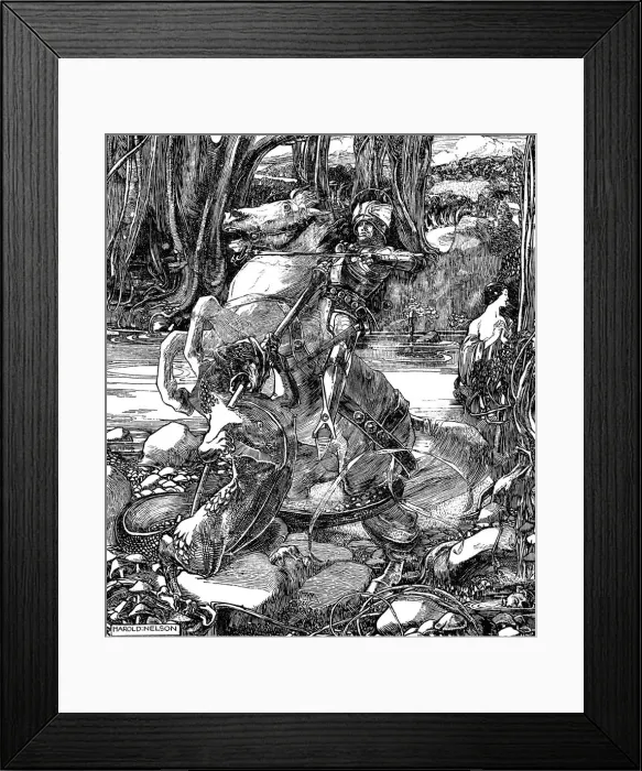 Framed Print : St George and the Dragon, 1901 Framed Print : St George and the Dragon, 1901