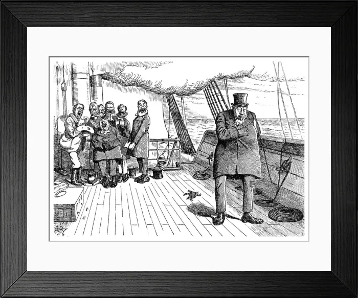Framed Print : Oom-poleon Boer-naparte on Board the Highbury Castle, 1901 Framed Print : Oom-poleon Boer-naparte on Board the Highbury Castle, 1901