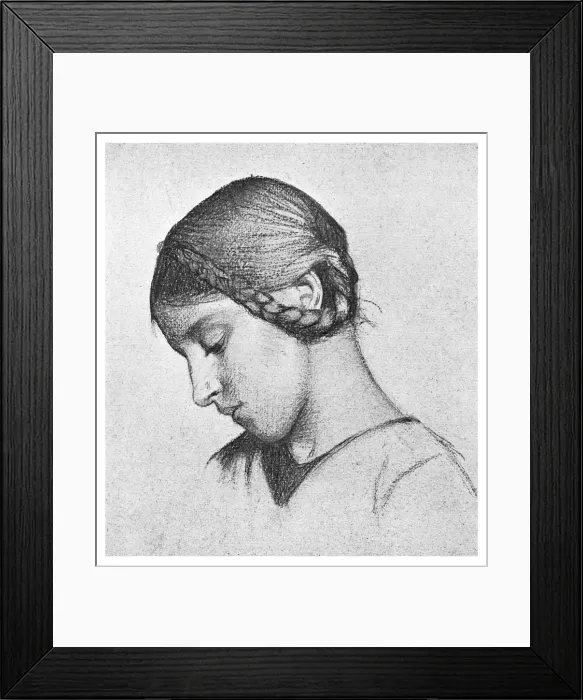 Framed Print : Study for St Elizabeth of Hungary, c1895 (1901) Framed Print : Study for St Elizabeth of Hungary, c1895 (1901)