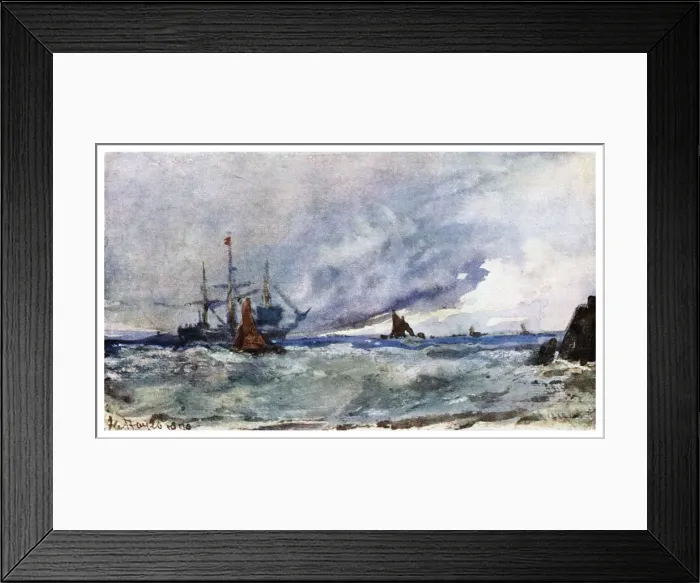 Framed Print : A Study of Sky and Sea from the Deck of a Vessel off Tarifa, 1901 Framed Print : A Study of Sky and Sea from the Deck of a Vessel off Tarifa, 1901