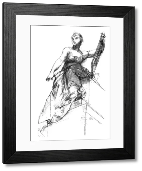 Framed Print : Decorative study for The Apotheosis of the Law, c1880-1882 Framed Print : Decorative study for The Apotheosis of the Law, c1880-1882