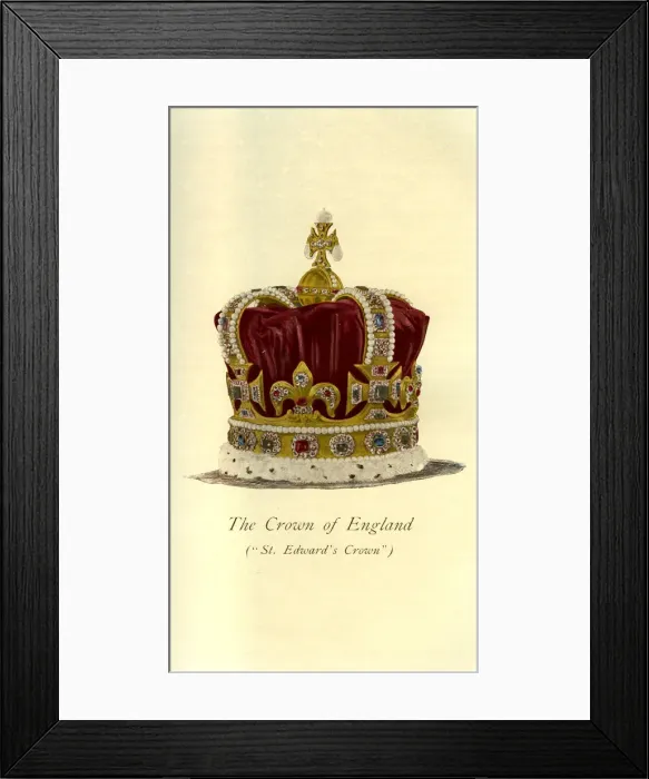 Framed Print : The Crown of England, 1901 Framed Print : The Crown of England, 1901