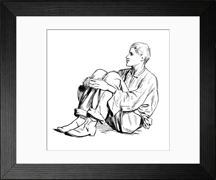 Framed Print : Study of a seated man, 1895 Framed Print : Study of a seated man, 1895