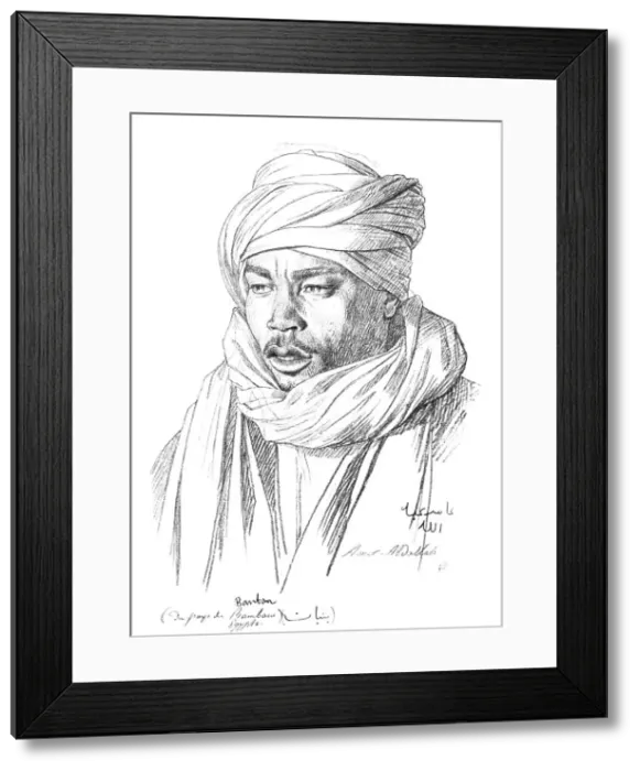 Framed Print : Study of an Egyptian man, 1895 Framed Print : Study of an Egyptian man, 1895