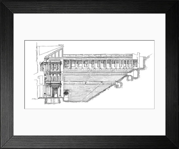 Framed Print : Section of the Gallo Roman Theatre at Orange, Provence, France, 1895 Framed Print : Section of the Gallo Roman Theatre at Orange, Provence, France, 1895