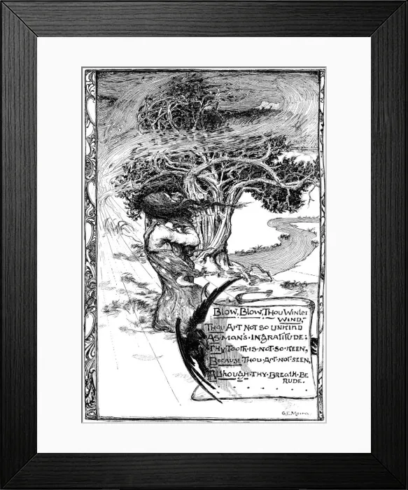 Framed Print : Blow, Blow, Thou Winter Wind, 1895 Framed Print : Blow, Blow, Thou Winter Wind, 1895