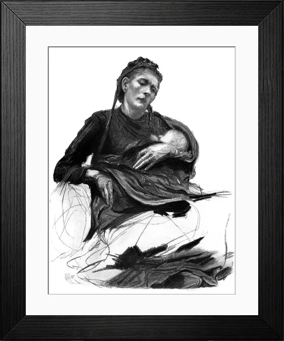 Framed Print : Study of a woman holding a baby, 1895 Framed Print : Study of a woman holding a baby, 1895