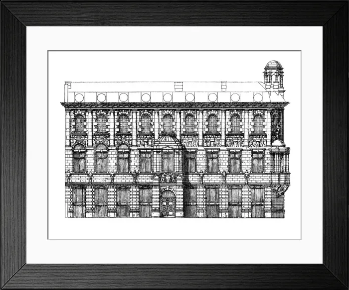 Framed Print : Elevation of the Institute of Chartered Accountants, 1895 Framed Print : Elevation of the Institute of Chartered Accountants, 1895