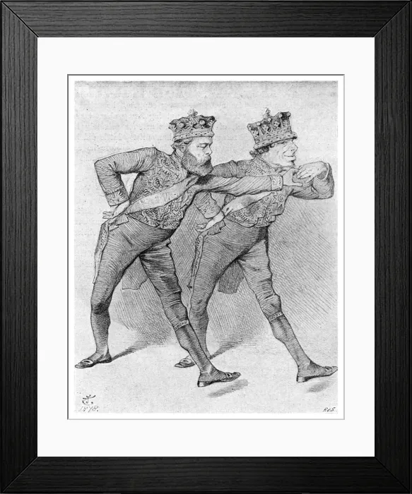 Framed Print : The Political Pas de Deux, 1878 (1895) Framed Print : The Political Pas de Deux, 1878 (1895)