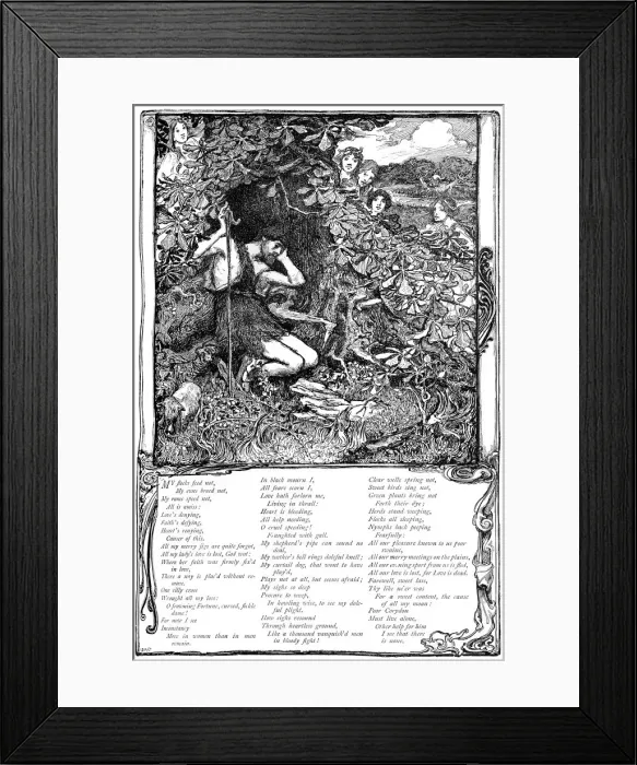 Framed Print : Song from Shakespeares The Passionate Pilgrim, 1895 Framed Print : Song from Shakespeares The Passionate Pilgrim, 1895