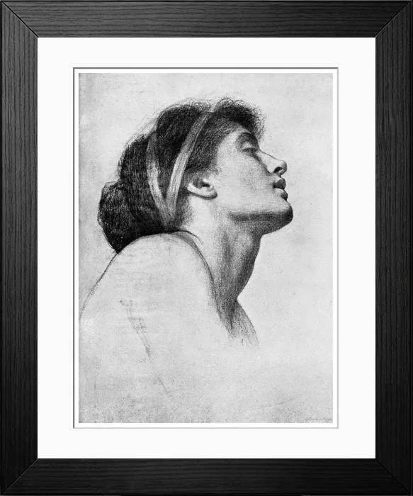 Framed Print : Study for Paolo and Francesca, 1895 Framed Print : Study for Paolo and Francesca, 1895