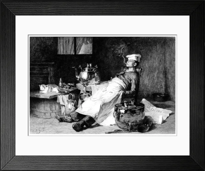 Framed Print : After the Days Work, 1895. Artist: E Decizy Framed Print : After the Days Work, 1895. Artist: E Decizy