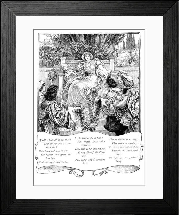Framed Print : Who is Silvia?, 1895 Framed Print : Who is Silvia?, 1895