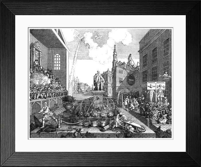 Framed Print : The Times, plate II, c1762 (1895) Framed Print : The Times, plate II, c1762 (1895)