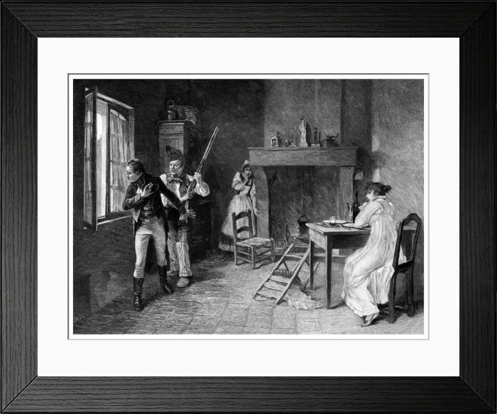 Framed Print : An Incident in the White Terror, 1815, 1895