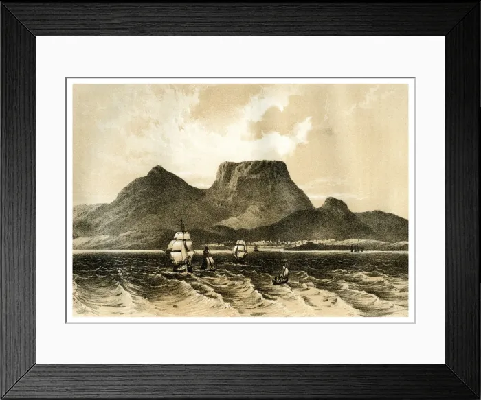 Framed Print : Table Mountain, Cape of Good Hope, South Africa, 1883 Framed Print : Table Mountain, Cape of Good Hope, South Africa, 1883