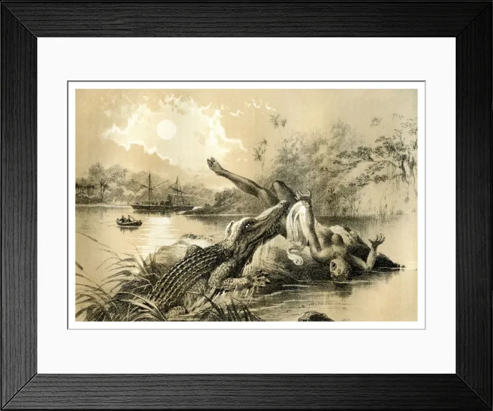 Framed Print : A Frightful Incident, 1883 Framed Print : A Frightful Incident, 1883