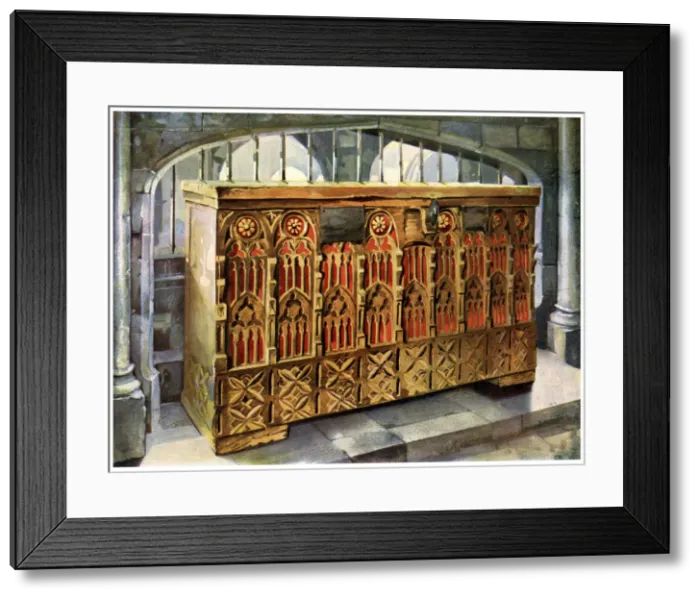 Framed Print : 14th century buttressed coffer, 1910. Artist: Edwin Foley Framed Print : 14th century buttressed coffer, 1910. Artist: Edwin Foley
