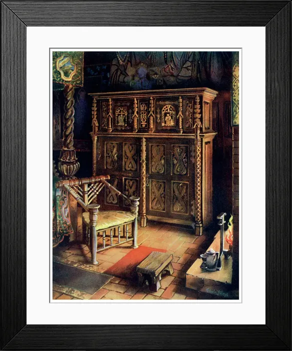 Framed Print : The Kings Room Oxburgh Hall, Norfolk, 1910. Artist: Edwin Foley Framed Print : The Kings Room Oxburgh Hall, Norfolk, 1910. Artist: Edwin Foley